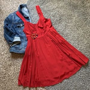 Torrid Red Challis Dress